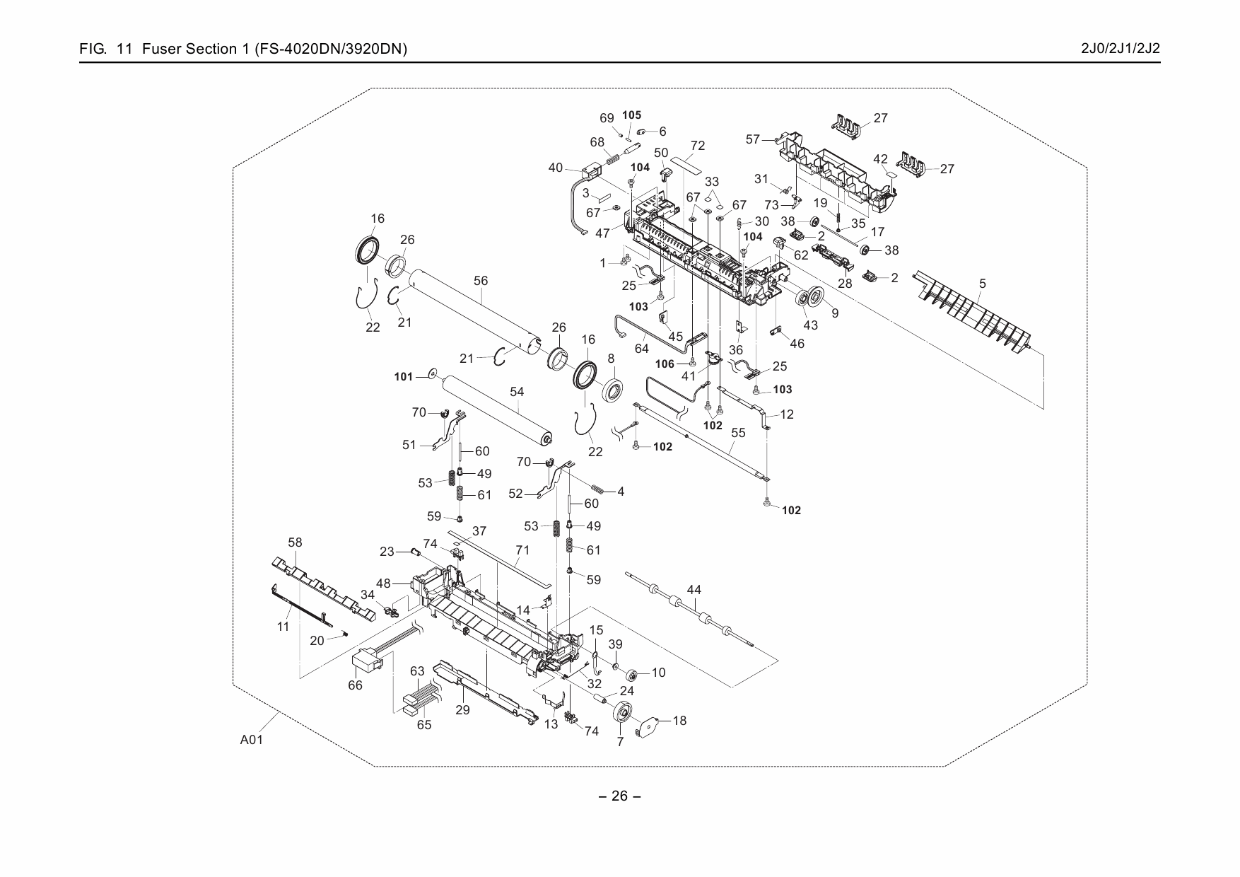 KYOCERA LaserPrinter FS-2020D 3920DN 4020DN Parts Manual-5